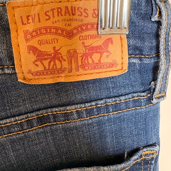 Levi’s 725 High Rise Bootcut Jeans Medium Wash Classic Denim Size 29 - Picture 7 of 10